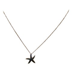 Beautiful Effy Black Diamond Sea Star In 14k Rose Gold 