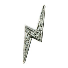 Lightning Bolt Gold Diamond Single Earring