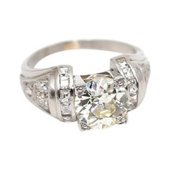 2.75 Carats Certified Diamond  Ring White Gold 18K, 1920