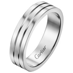 Cartier Vendome Louis Trinity Wedding Band White Gold Size 62 Ring