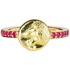 Nemean Lion Ruby Gold Ring