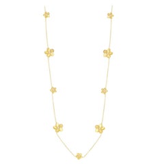 Yellow Gold Flower Necklace