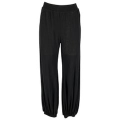 JEAN PAUL GAULTIER SOLEIL Size L Black Nylon Elastic Cuffs Casual Pants