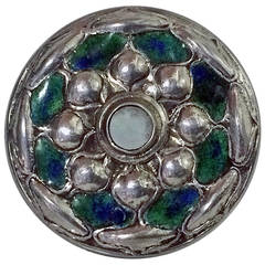 Liberty Archibald Knox Cymric Enamel Silver Brooch