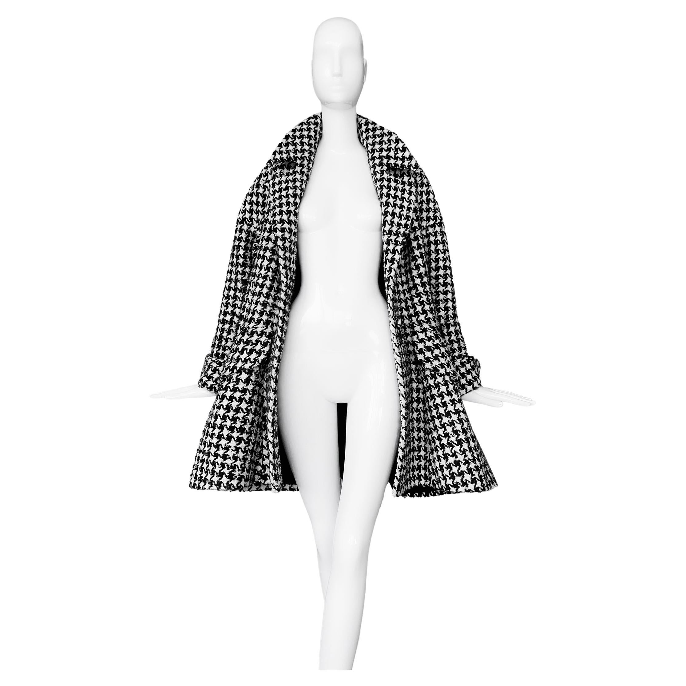 Rare Iconic Thierry Mugler Archival FW1995 Coat Houndstooth Jacket For Sale