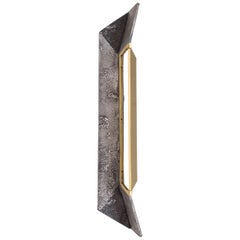 Cast Aluminum and Brass "Gallium" Sconce by Arcana