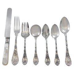 Dauphin by Durgin Gorham Sterling Silver Flatware Set 12 Service 92 Pcs Floral