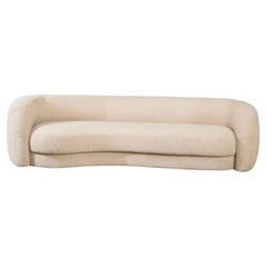 Eichholtz Blaine Curved Sofa in Beige Bouclé