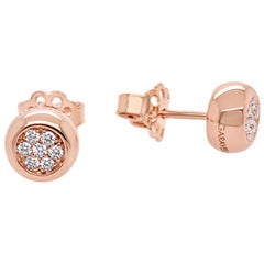 Garavelli Rose Gold Pave Diamonds Studs from New Giotto Collection