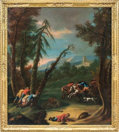 Gaspare Diziani (Venetian master) - 18th century landscape painting - Brigands 