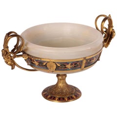 Goblet Eclectic Ferdinand Barbedienne Alabaster Bronze, Paris, 1800