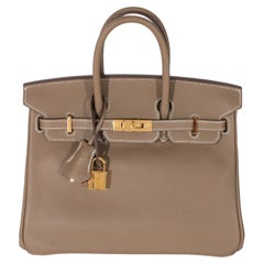 Hermes Etoupe Swift Birkin 25 GHW