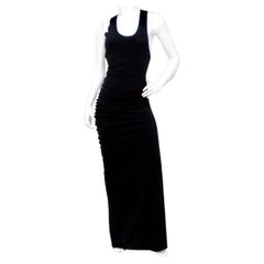 Jean Paul Gaultier Y2K Avant Garde Cotton Black Maxi Dress