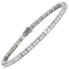 Linz Brothers Art Deco Diamond and Platinum Line Bracelet, circa 1925