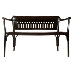 Otto Wagner Settee Bench Bentwood, Thonet, Austria, Vienna Secession, circa 1905