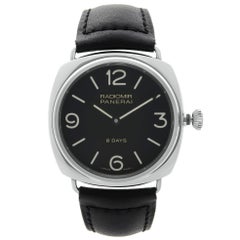 Panerai Radiomir 8 Days Stainless Steel Black Dial Hand Wind Mens Watch PAM00610