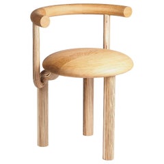 Sieni, a 21st Century Round Wooden Mushroom Dining Chair in Scandinavian Design