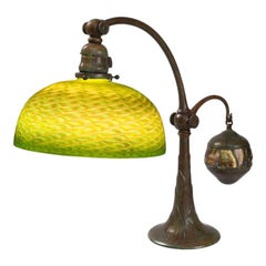 Tiffany Studios New York "Counterbalance Damascene" Desk Lamp 