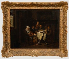 Frans X. H. Verbeeck (1686-1755) - Framed 18th Century Oil, A Family Dinner