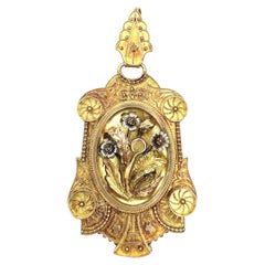 Victorian Etruscan Revival 14K Pendant Locket