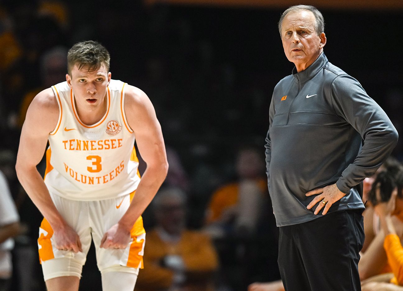 Rick Barnes and Dalton Knecht, Tennessee Volunteers