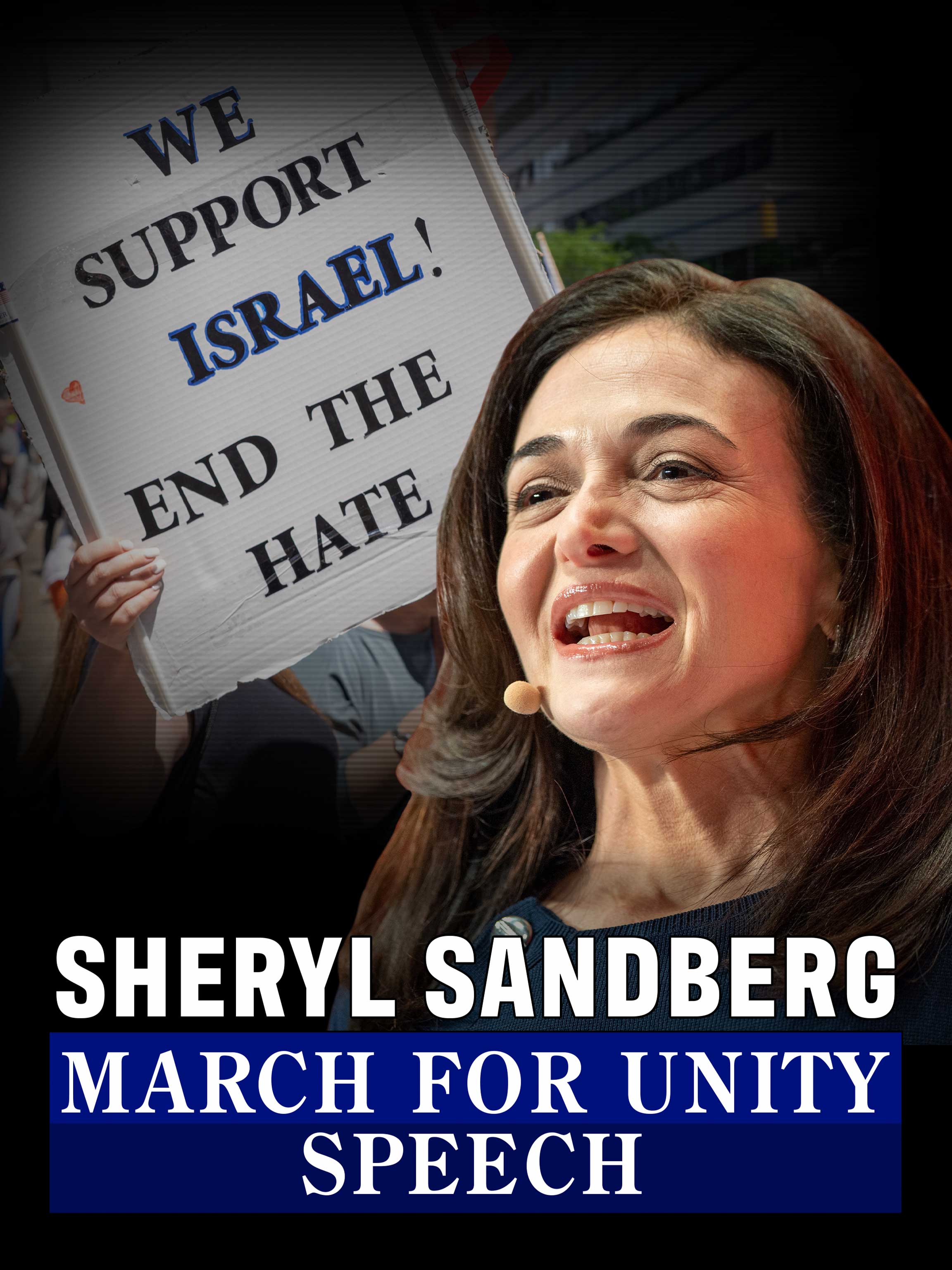 Sheryl Sandberg Speaks Out Against Antisemitism dcg-mark-poster