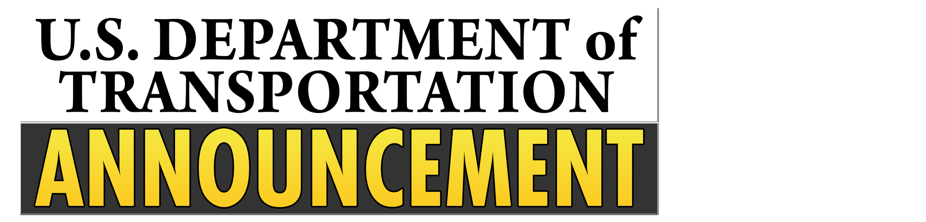 U.S. Department of Transportation Announcement logo