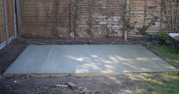 concrete shed base