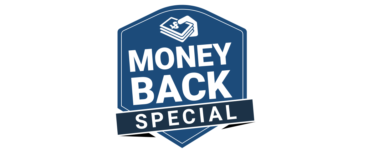 Promotional badge for the Money Back Special