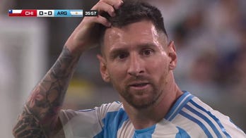Argentina's Lionel Messi almost scores vs. Chile as his shot hits the post | 2024 Copa América