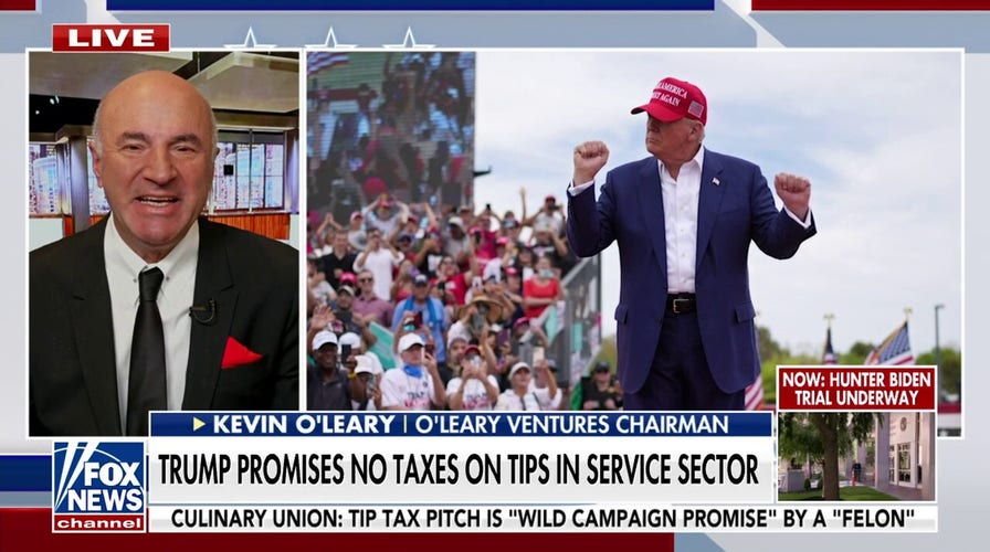 Kevin O'Leary touts Trump's vow to nix taxes on tips for service workers: 'Helping a young generation move forward'