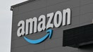 This picture taken on July 4, 2022, shows the logo of Amazon, a major online shopping company, displayed at Amazon Amagasaki Fulfillent Center in Amagasaki, Hyogo prefecture. 