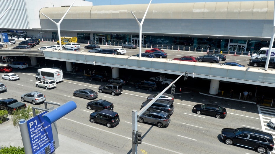 Cars outside LAX