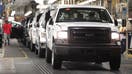 New 2014 Ford F-150 trucks are prepared to come off the assembly line at the Ford Dearborn Truck Plant June 13, 2014 in Dearborn, Michigan. 
