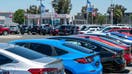 Vehicles for sale at an AutoNation Honda dealership in Fremont, California, US, on Monday, June 24, 2024. The hack that&apos;s disrupted business at thousands of car dealerships in North America is now in the process of getting resolved, the targeted software provider CDK Global said. 