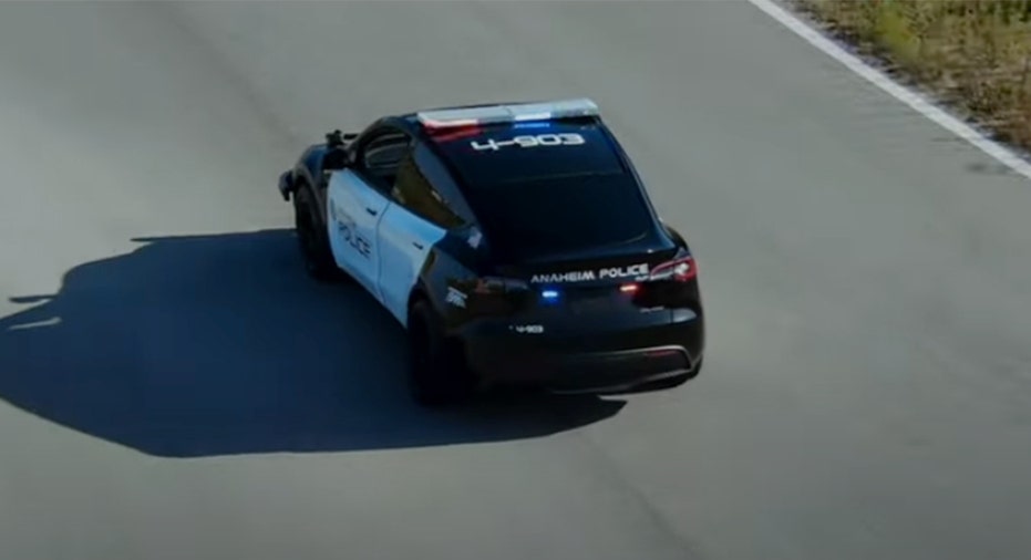 Aerial view Anaheim PD Model Y