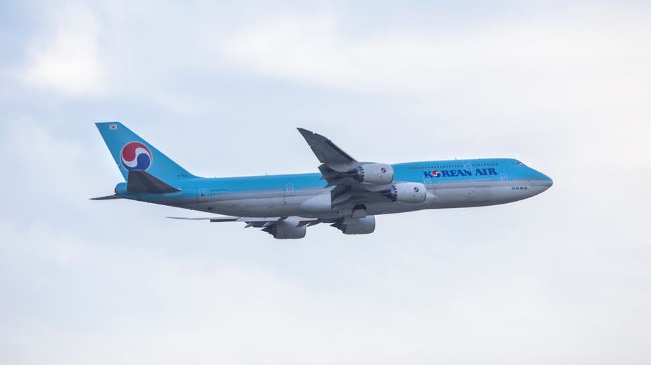 Korean Air plane in air