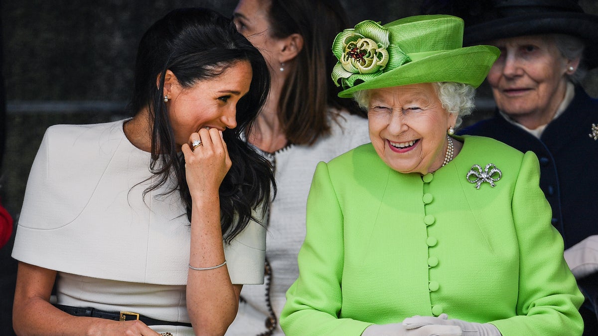 Meghan Markle and Queen Elizabeth II royal engagement