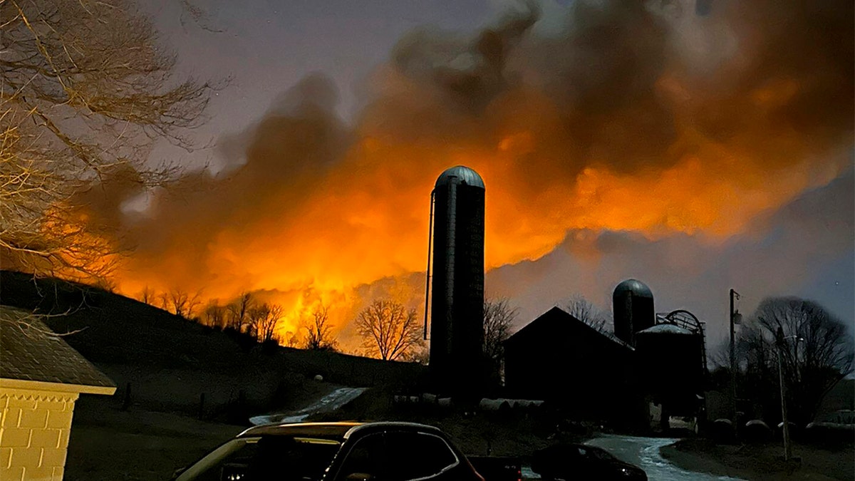 Ohio train fire caused by derailment