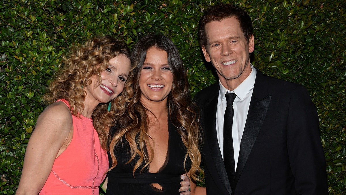 Kevin Bacon, Kyra Sedgwick and Sosie Bacon at the FOX Golden Globe Party