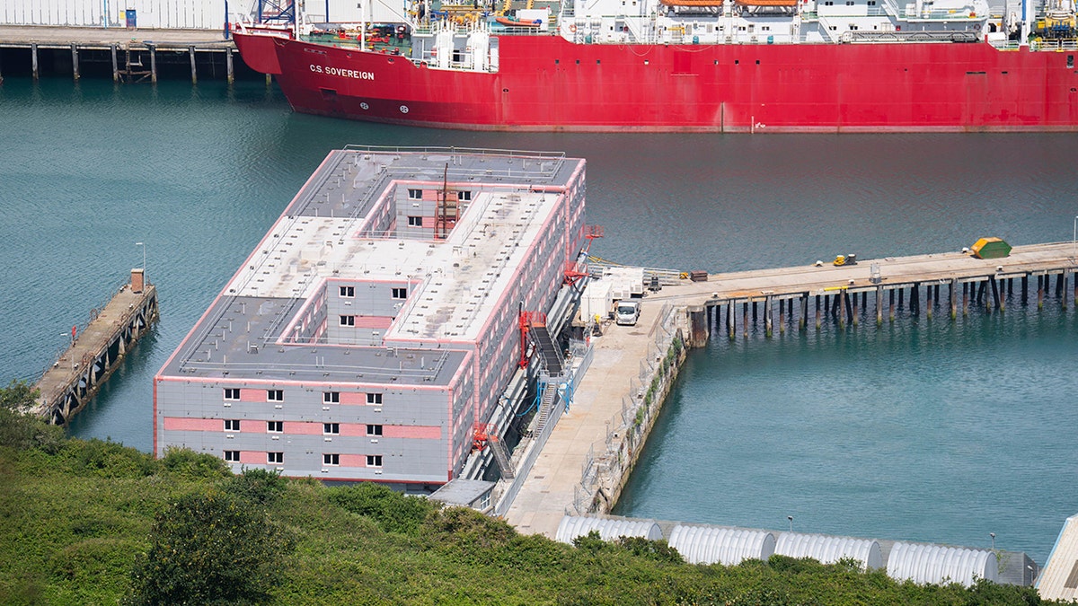 Barge for migrants in UK