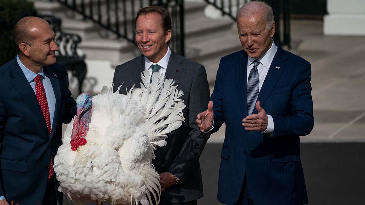 The Biden administration has launched a media blitz in advance of Thanksgiving to tout Bidenomics and lower inflation. 