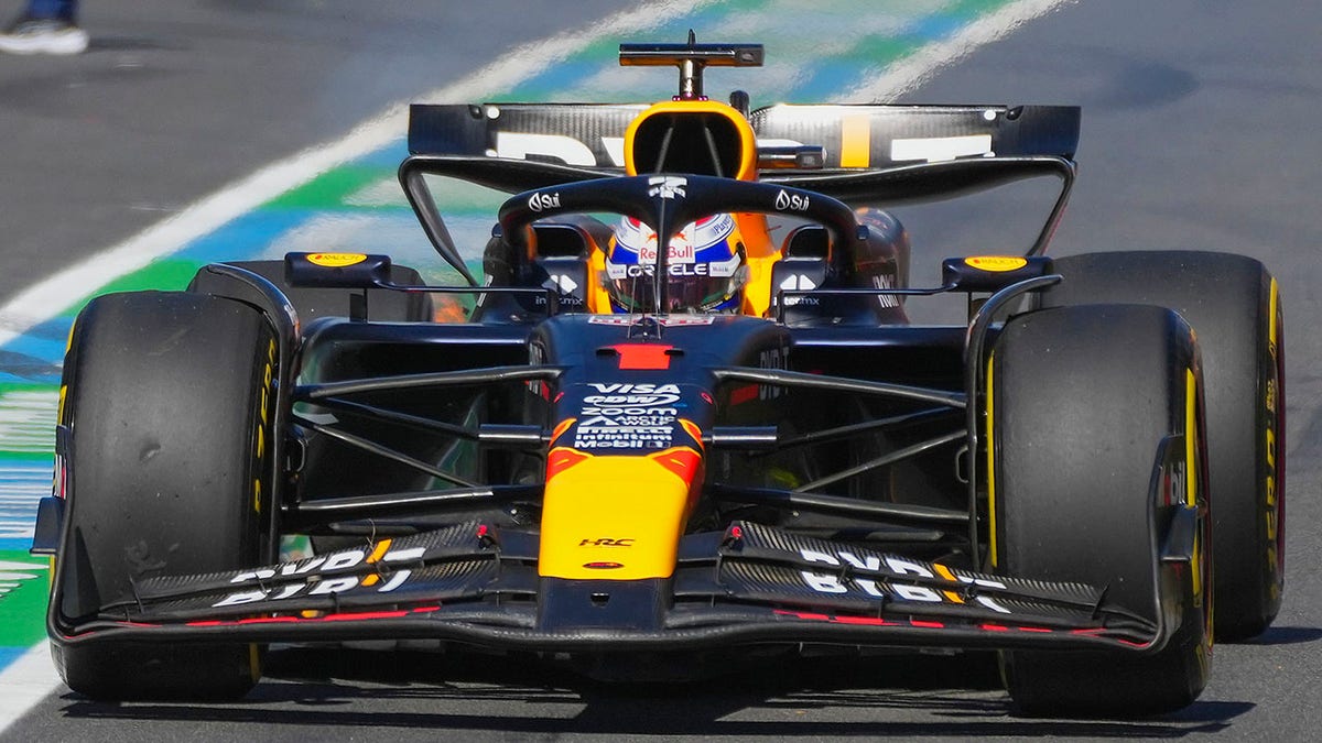 Max Verstappen drives in