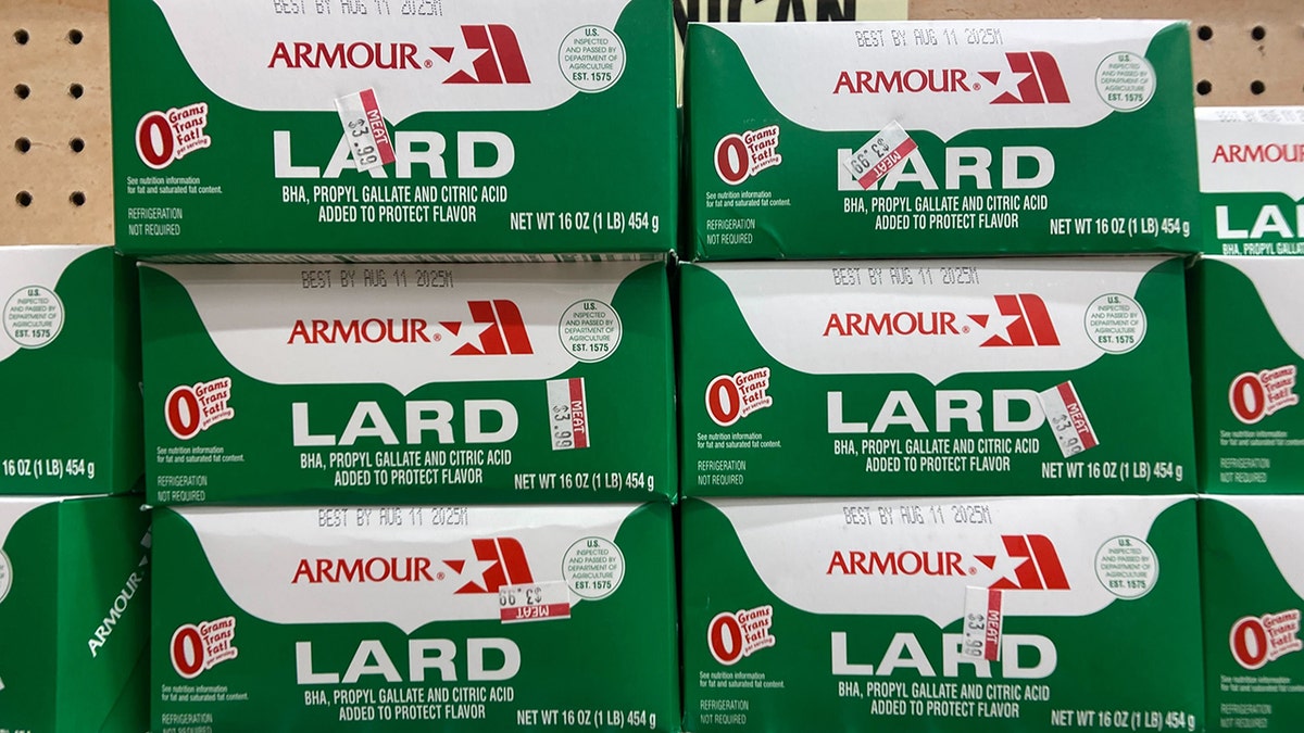 Lard in supermarket