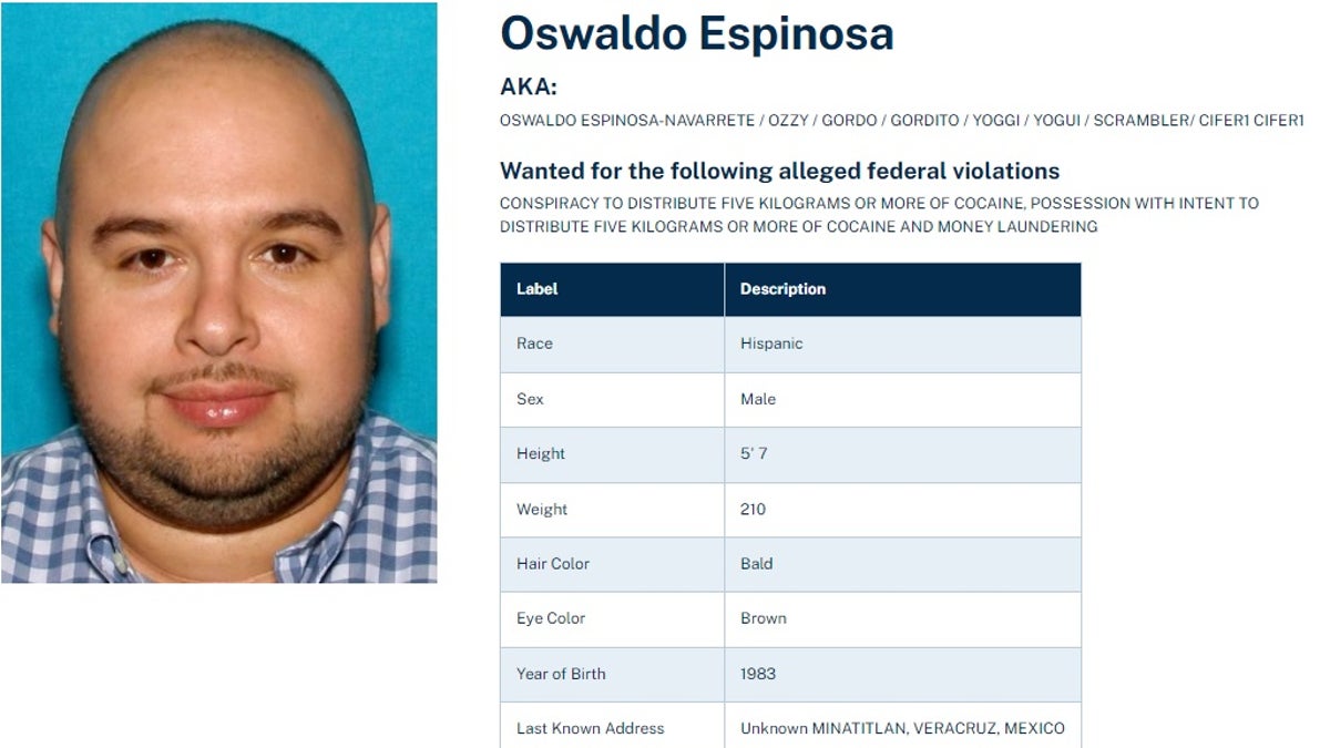 Oswaldo Espinosa was a wanted fugitive by the DEA who allegedly ran a multi-million dollar, Mexico-based international drug trafficking organization.