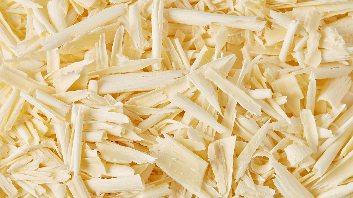 white chocolate shavings