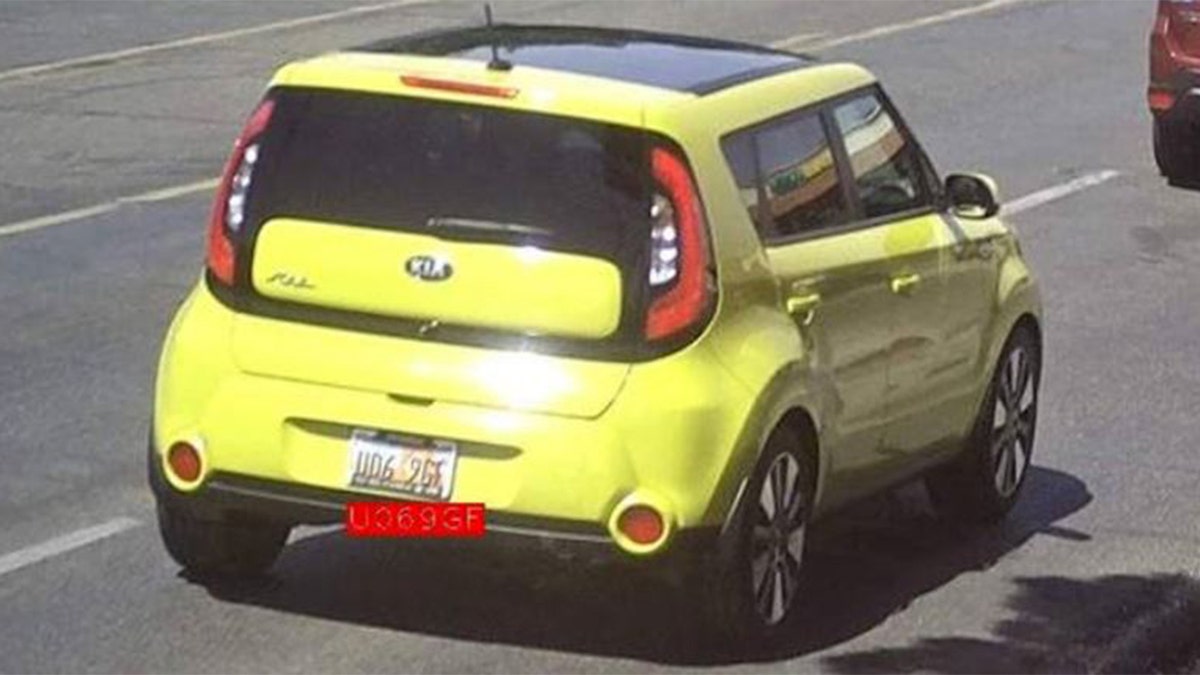 Yellow Kia Soul belonging to double homicide suspect Mia Bailey