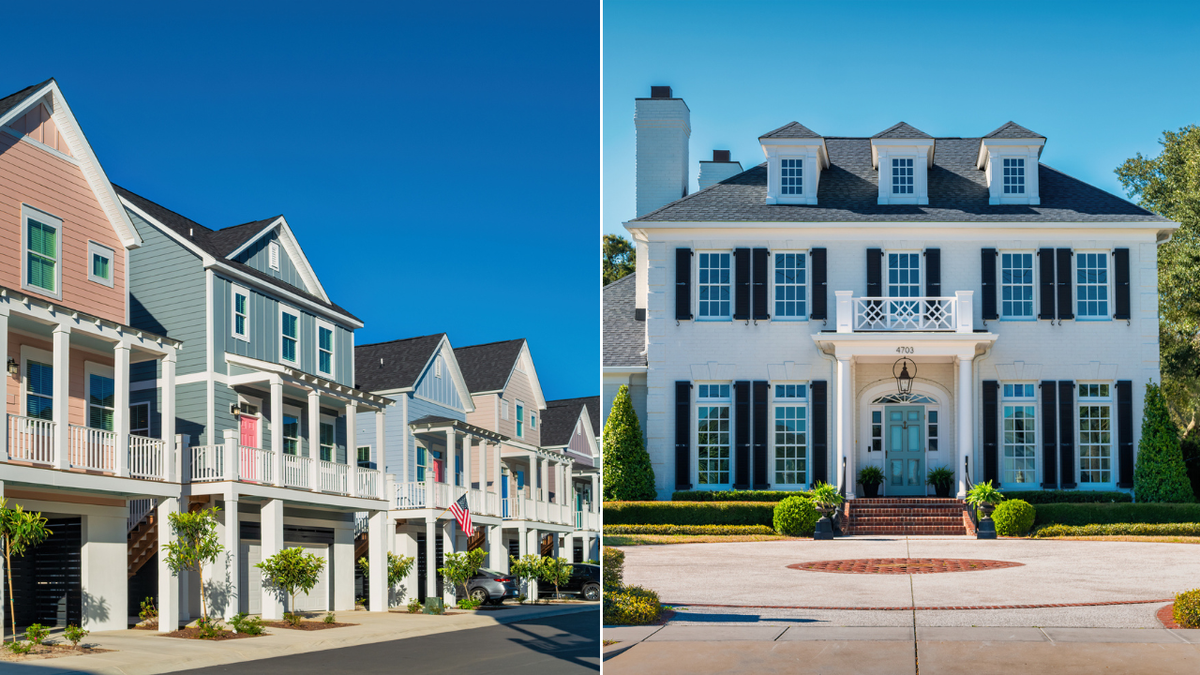 Split image of Myrtle Beach houses