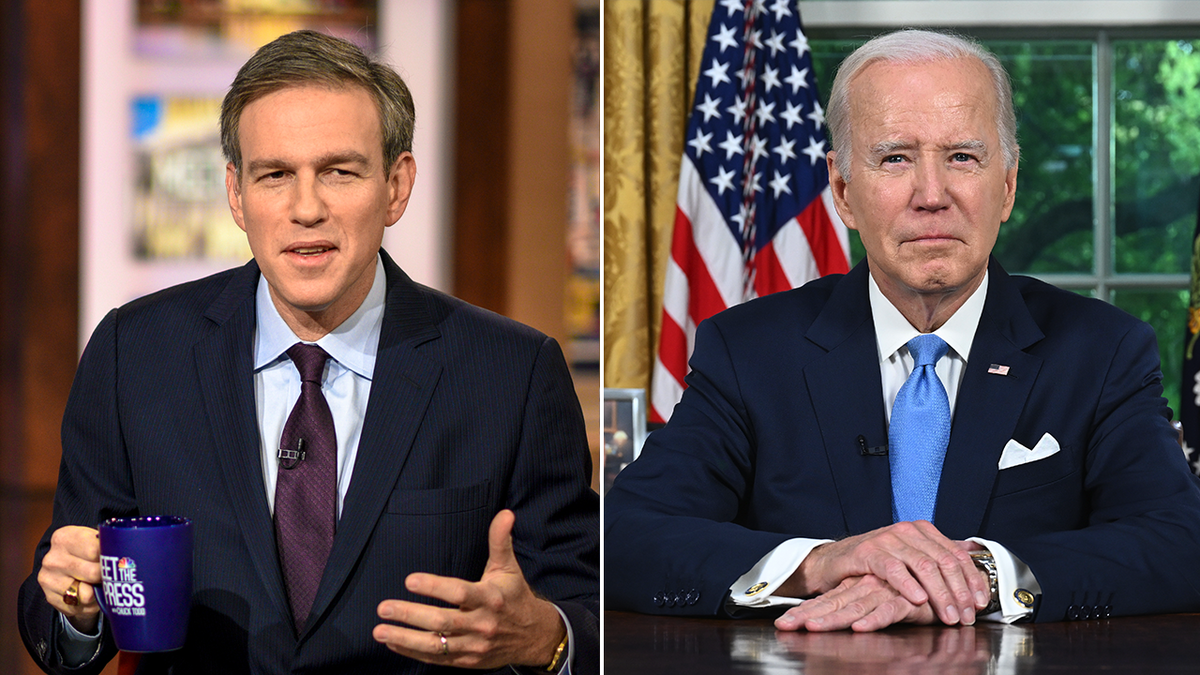 Bret Stephens and Joe Biden split image