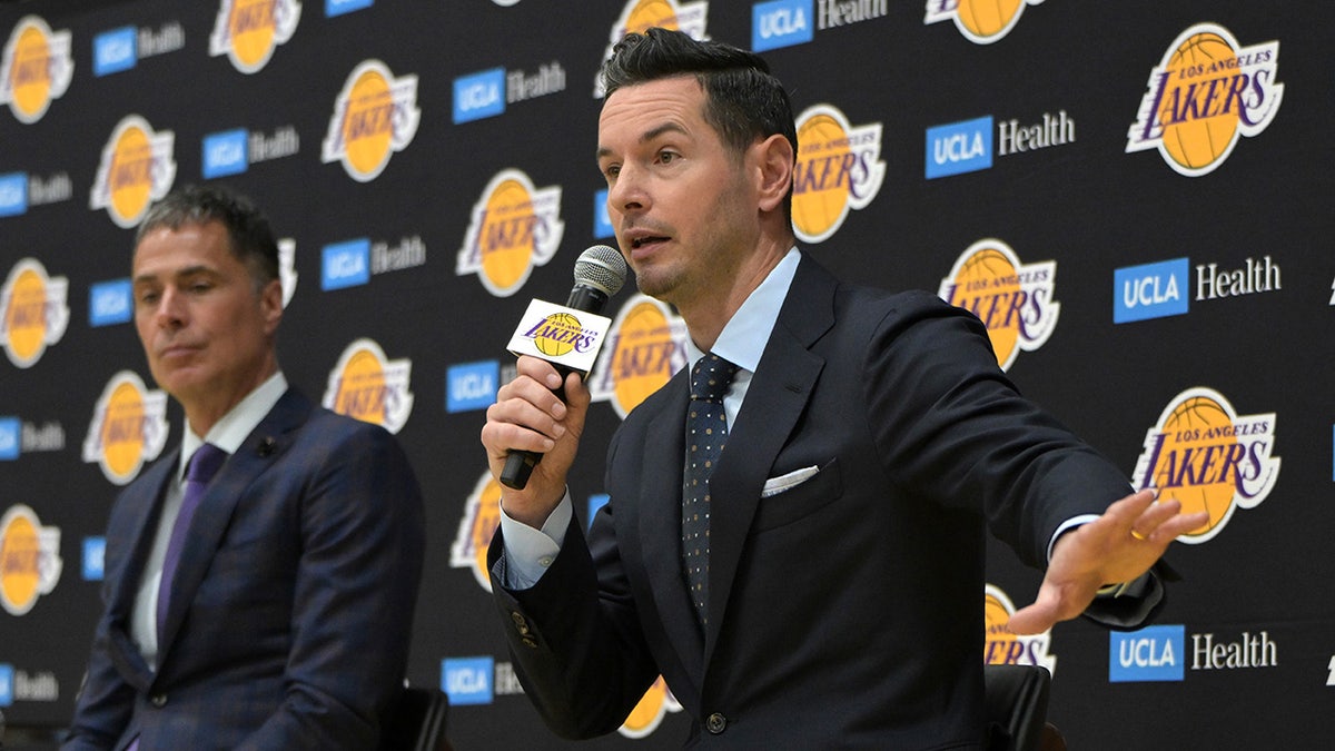 JJ Redick speaks to reporters